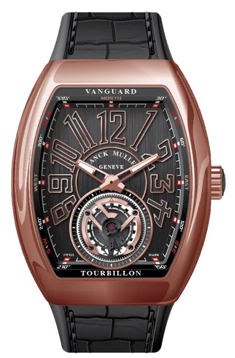 Buy Franck Muller Vanguard Tourbillon Rose Gold - Black Replica Watch for sale Cheap Price V 41 T (NR) (5N) (NR NR 5N)